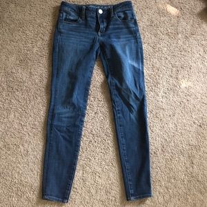American eagle super super stretch jeans. Size 0